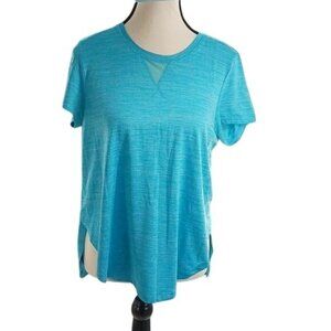 Danskin Womens Size S T Shirt Blue Short Sleeve Activewear Athletic Gym Top